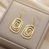 Square Swirl Geometric Drop Earrings Creative Trendy Dangle Earrings for Women