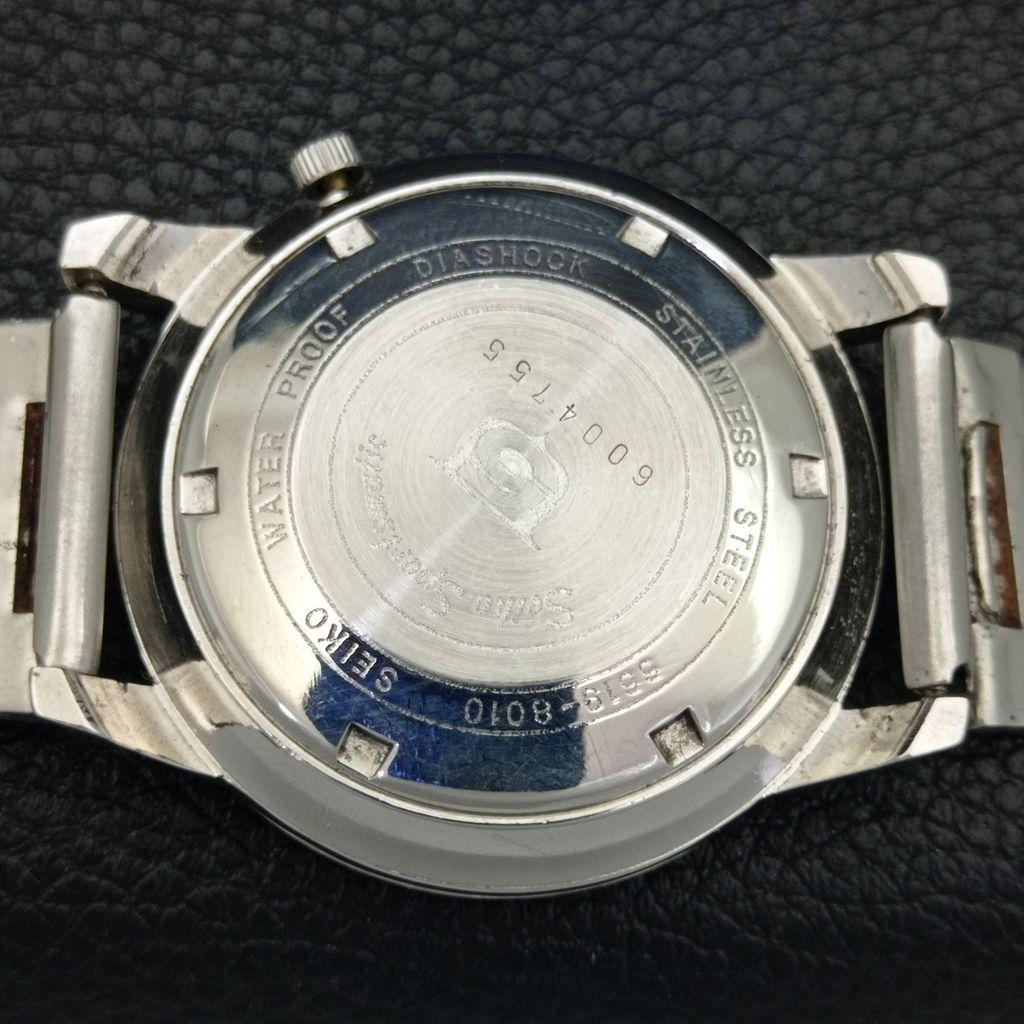 GENUINE VINTAGE SEIKO 5 AUTOMATIC JAPAN MENS BLACK COLOR DIAL WATCH a702411-5 R124-a702411