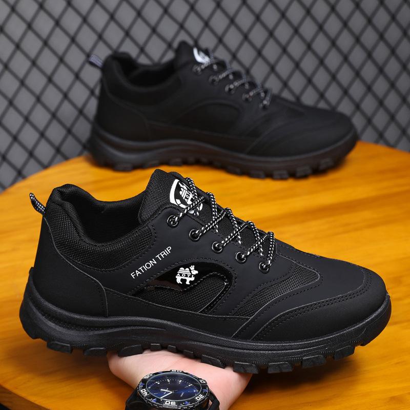 Extra Large Size Men's Cotton Shoes Autumn and Winter Thickened Hiking Shoes Outdoor Hiking Shoes Casual Sports Shoes Walking Men's Shoes