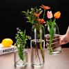 Simple Modern Glass Flower Vase Home Decoration Hydroponic Plant Bottle Desktop Decoration for Wedding Reception Family