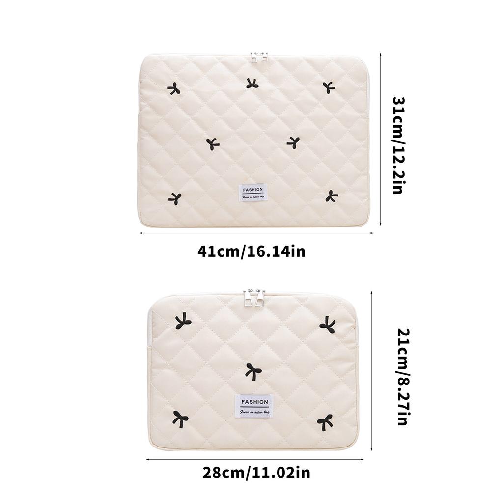 Laptop Carrying Case,Computer Sleeve Laptop Protective Cover with Zipper for Womens Girls Gift Cute Bows Laptop Sleeve