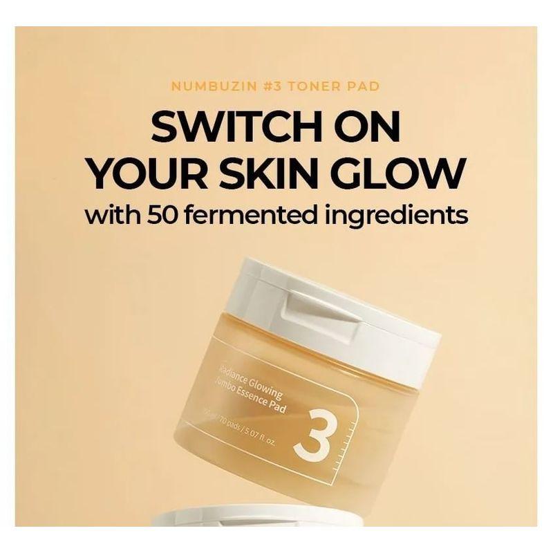 numbuzin - No.3 Radiance Glowing Jumbo Essence Pad