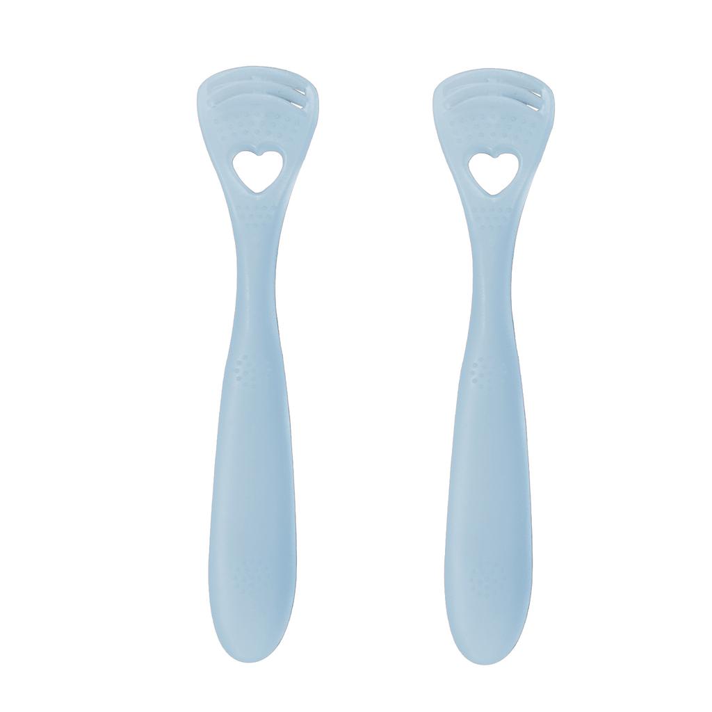 2Pcs Tongue Surface Oral Cleaning Brushes Adult Children Soft Silica Gel Tongue Scraper Color Random Oral Cleaner Brush
