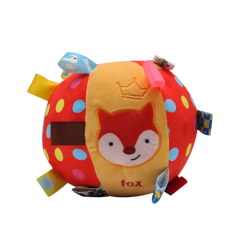 Baby Soft Plush Rattle Ball With Grasping Training For Newborn Sensory Development