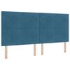 Ottoman Bed with Mattress Dark Blue 200 X 200 Cm Velvet