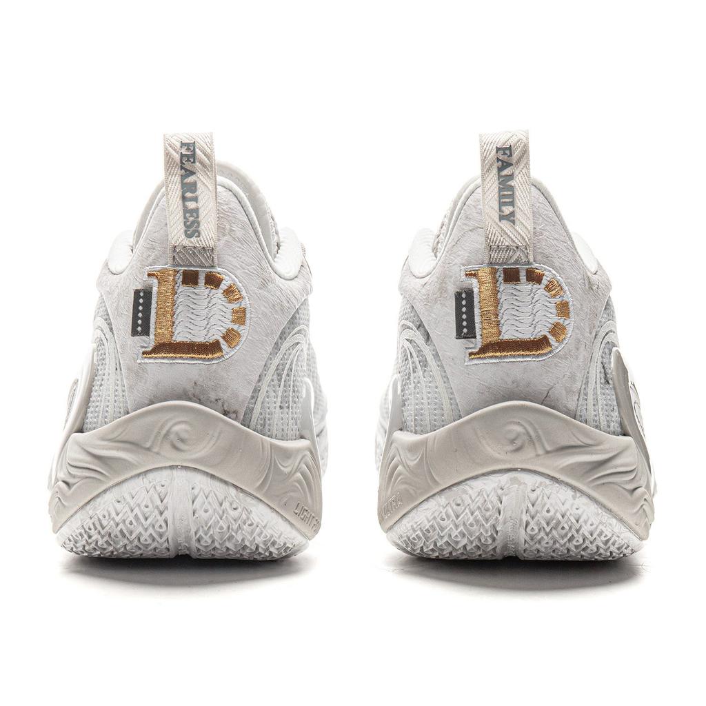 Li Ning DLO1 Demping Lage top Basketbalschoenen Heren Wit Grijs ABPV009-44