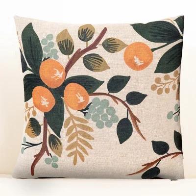 Colorful Flowers Throw Pillow Cover For Office Home Decor Sofa Car Cushion Cover Floral Print Pillow Case Square Cushion Case