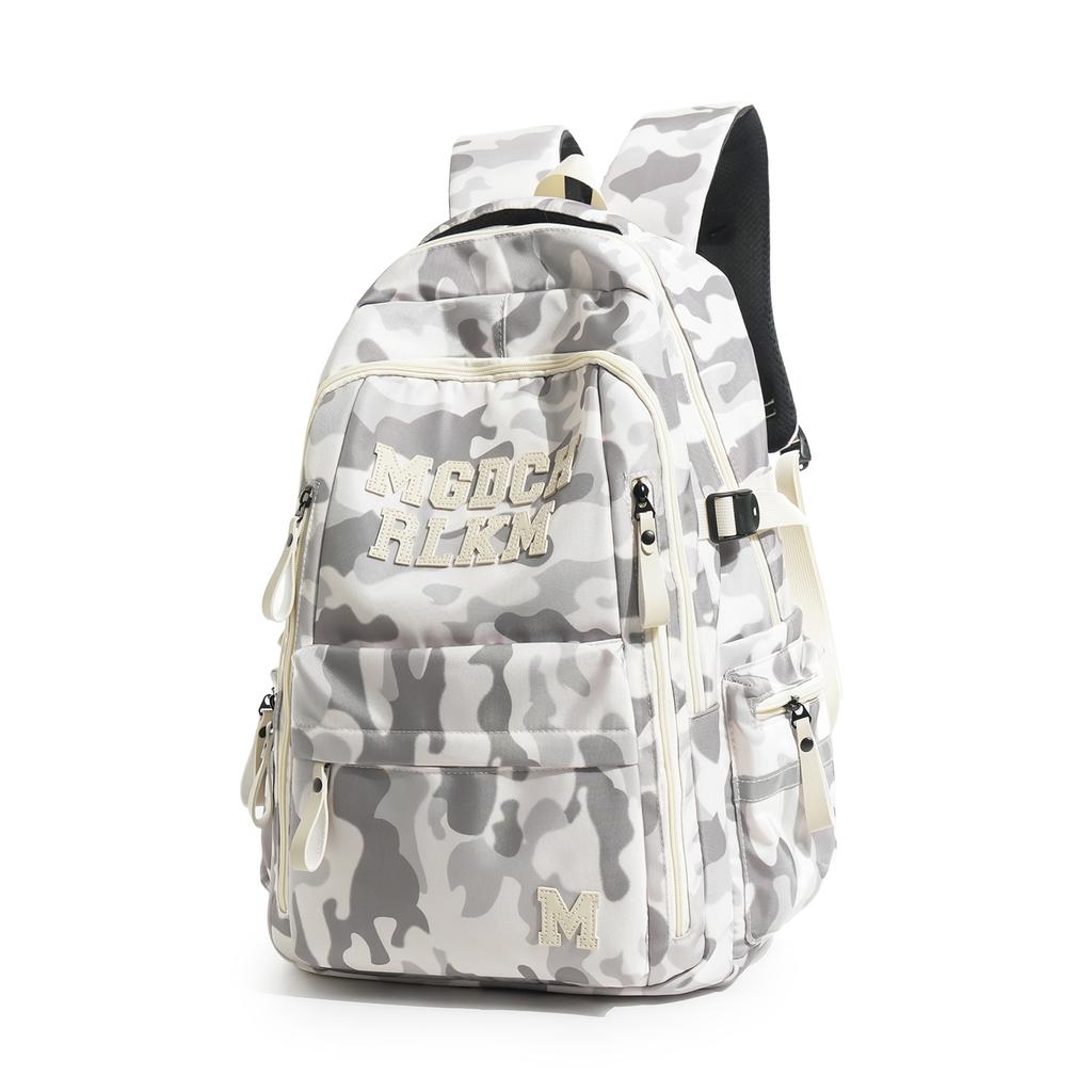 Schoolbag Camouflage School Bag Men's Large Capacity Junior High School Student Middle School Student Outdoor Travel Backpack College Student Computer