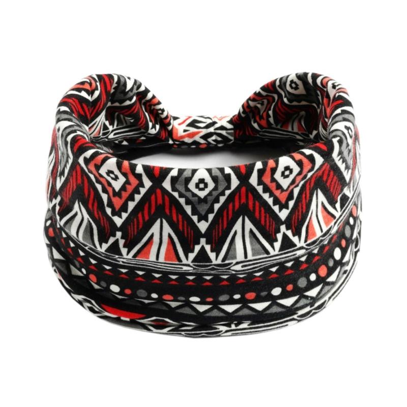 Haarschmuck Retro Haarband Dicke Breite Stirnbänder Turban Workout Bedrucktes Stirnband Kopfwickel für Damen Yoga Sport Haarband