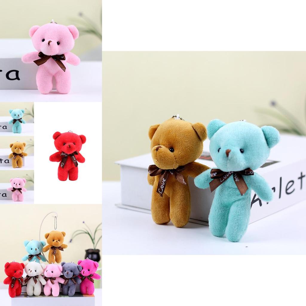 Adorable Teddy Bear Plush Toy Keychain Soft Stuffed Animal Doll Cute Gift