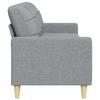 3 Seater Sofa Light Grey 210 Cm Fabric