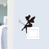 Enchanted Fairy Silhouette with Magic Wand Switch Plate Sticker for Bedroom Living Room Hallway Home Decor Self-Adhesive Removable Decal
