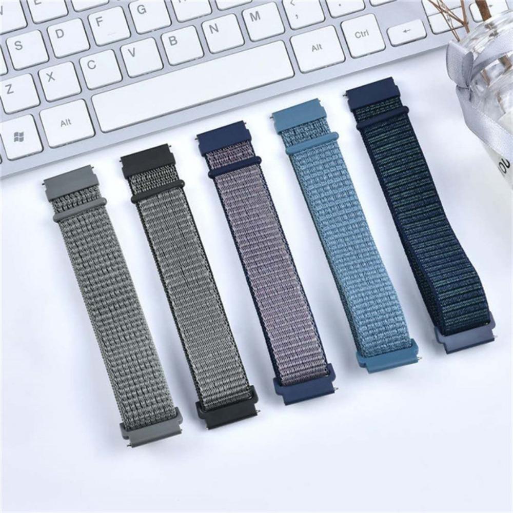 20mm 22mm Nylon Loop Band for Samsung Galaxy Watch 7/6/Classic/5/4/3/Gear S3 Wristband Huawei Watch 4/GT-2-3-Pro/Amazfit GTR/GTS