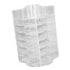 Cosmetic Lipstick Tower 360 Degree Rotating Display 53 Slots Large Capacity Lip Gloss Storage Organizer Transparent