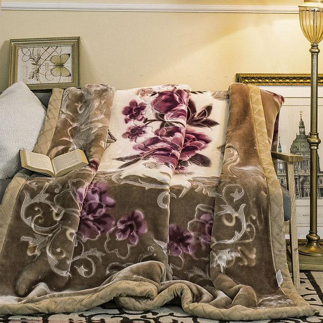Coperta Raschel di Visone a Doppio Strato 4,5 kg Dimensione Queen Pelliccia Sintetica Ponderata Soffice Calda Coperta da Divano Super Morbida Coperta da Letto Primavera Inverno