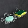 1PC Soap Rack Wall Mounted Holder Net Stainless Steel Sponge Dish Bathroom Kitchen Storage Accessories Shampoo Self Adhesive SW