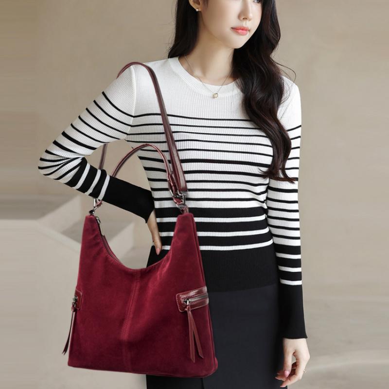 Modische Neue Damen-Tasche mit Großem Fassungsvermögen Vielseitige Retro-Umhängetasche Tägliche Einfache Beliebte Ein-Schulter-Pendler-Tragetaschen