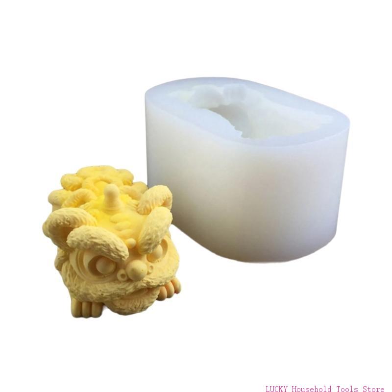 J0MC 3D Lion Silicone Pastries Molds for Mousse Cake Dessert Baking Treat Molds for Puddings Pastry Jellies and Soap Making