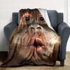 1 Stück Affengesicht Kuscheldecke Weiches Flanell, Gemütlich für Alle Jahreszeiten Polyester Perfekt für Zuhause, Büro
