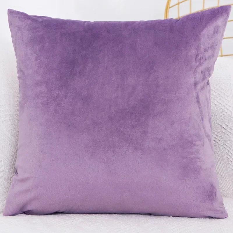 Bedroom Velvet Case Pillow Throw for Sofa Cover Square Pillowcase Cushion Decorative 40x40/45x45/50x50/30x50/55x55/60x60cm