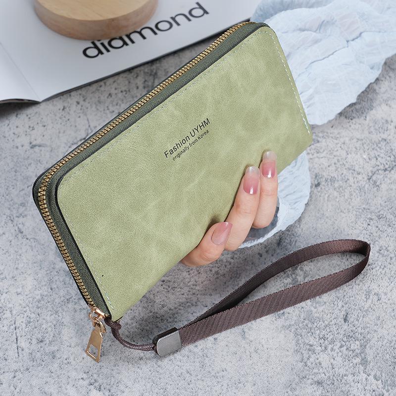 

2026 Women s Long Handheld Wallet - Korean Style Multifunctional Card Holder, Phone Bag, & Coin Purse светло-зеленый