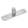Door   Hinge, 201 Stainless Steel Thick Design High Strength   Hinge for Glass Doors Furniture Hardware, with   Sturdy   Material