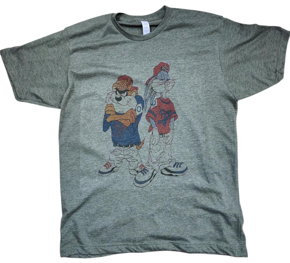 Bugs Bunny amp Taz Kriss Kross Short Sleeve Gray Classic TShirt All Size Gift Unisex T-Shirt XXL