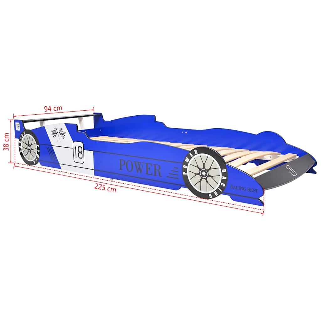 Vidaxl Children's Car-Shaped Bed, 90X200 Cm, Blue
