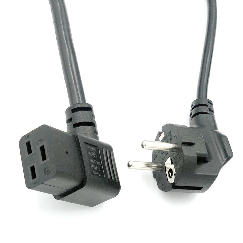 16A CE Certified European Power Cord, C19 IEC 60320, 3-Core, 1.5-2.5mm²