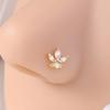 1Pcs 20G L Shaped Nose Studs CZ Small 18K Gold Filled Silver Color Nose Piercing for Women Girl Cute Nostril Jewelry