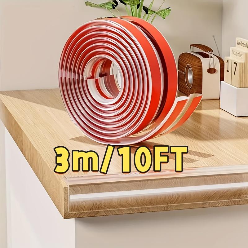 

1 рулон защитных кромок - Прочный пластик, Защитные углы, Легкая установка, Защита для мебели | Гибкие полосы | Прозрачные накладки 3m/10FT