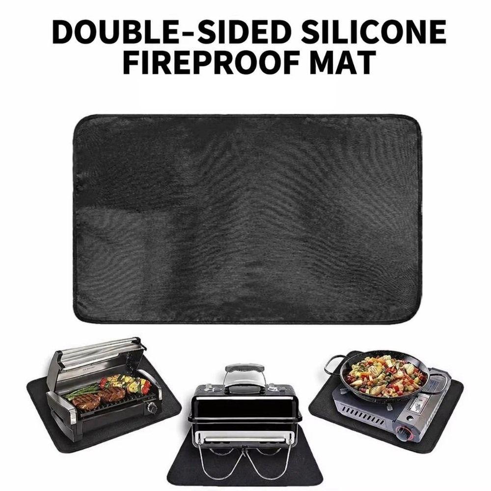 Waterproof Grill Deck Protector Mat Oilproof Fireproof Bbq Mat Insulation Mat BBQ Mat  Camping