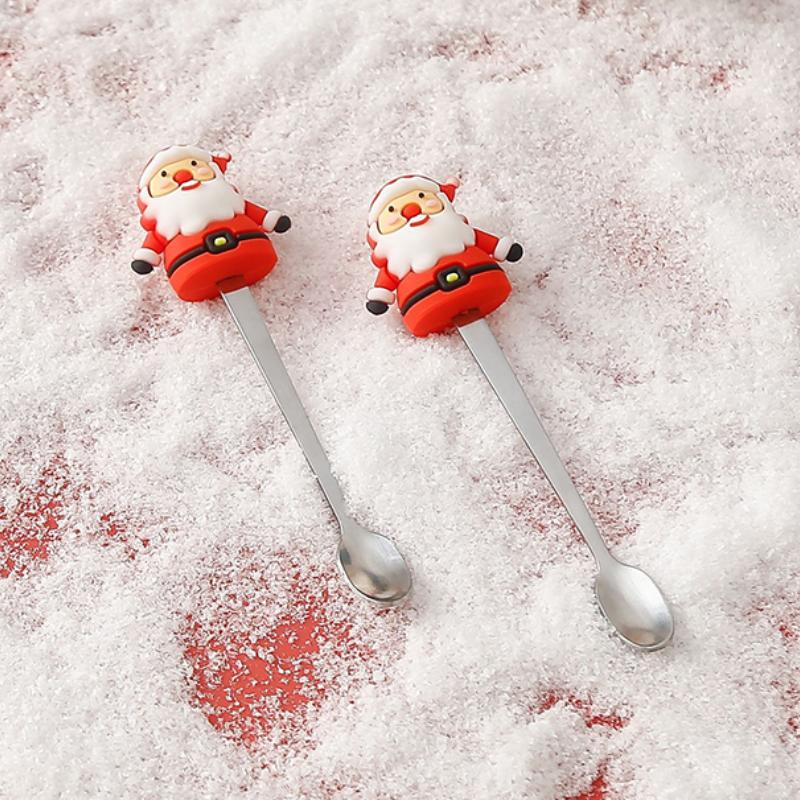 Vánoční hrnek s lžičkou, dárková sada, vánoční stromeček, keramický hrnek na kávu a mléko, vánoční dekorace na pití, párty