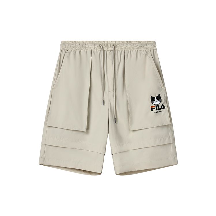 

FILA X Pepe Shimada Collaboration Casual Breathable Sports Woven Shorts Men shorts Light-Khaki F11M133898F-LK XL