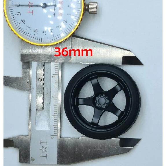 4pcs 1/18 32mm/36mm/42mm Diameter Plastic Wheels Rubber Tires RPF1 RAYS TE37 57CR CE28 BBS ABS Rims for 1:18 Model Car
