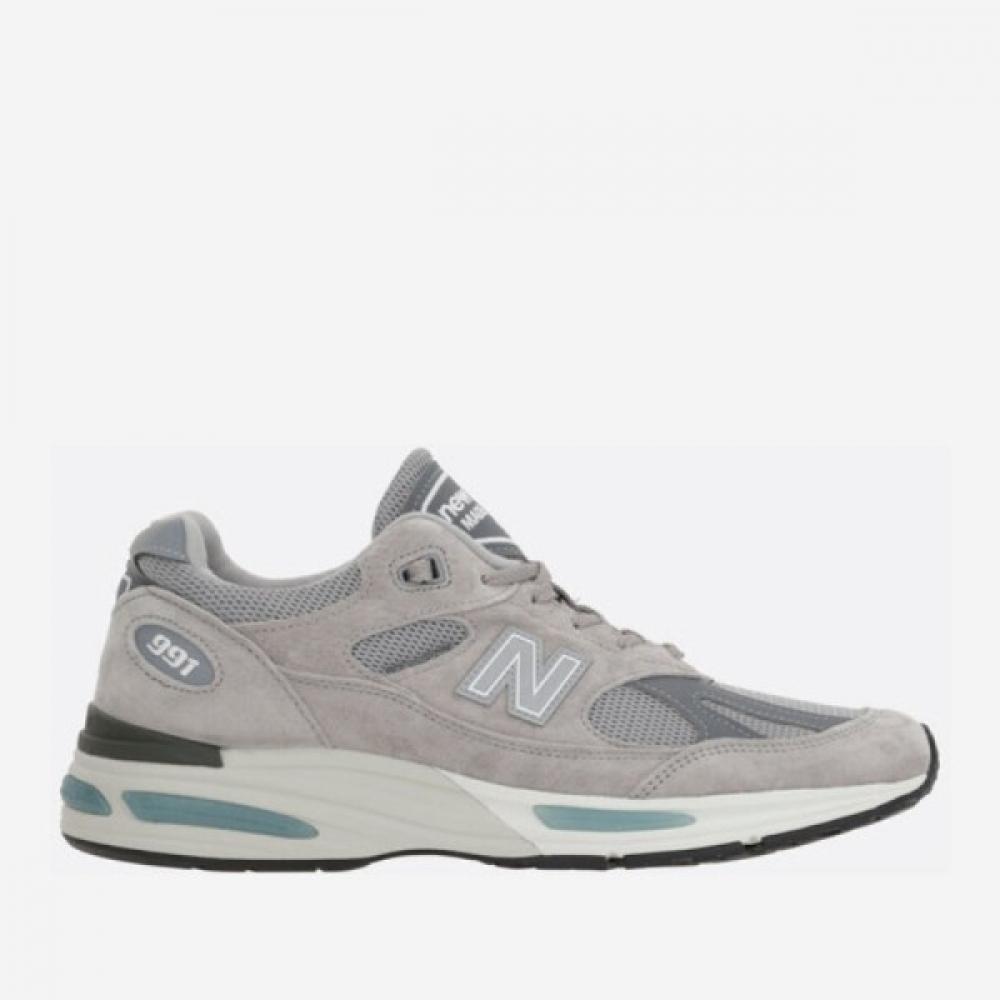 

New Balance Grey Suede Mesh Reflective Low Top Sneakers U991gl2 Greyd US6.5