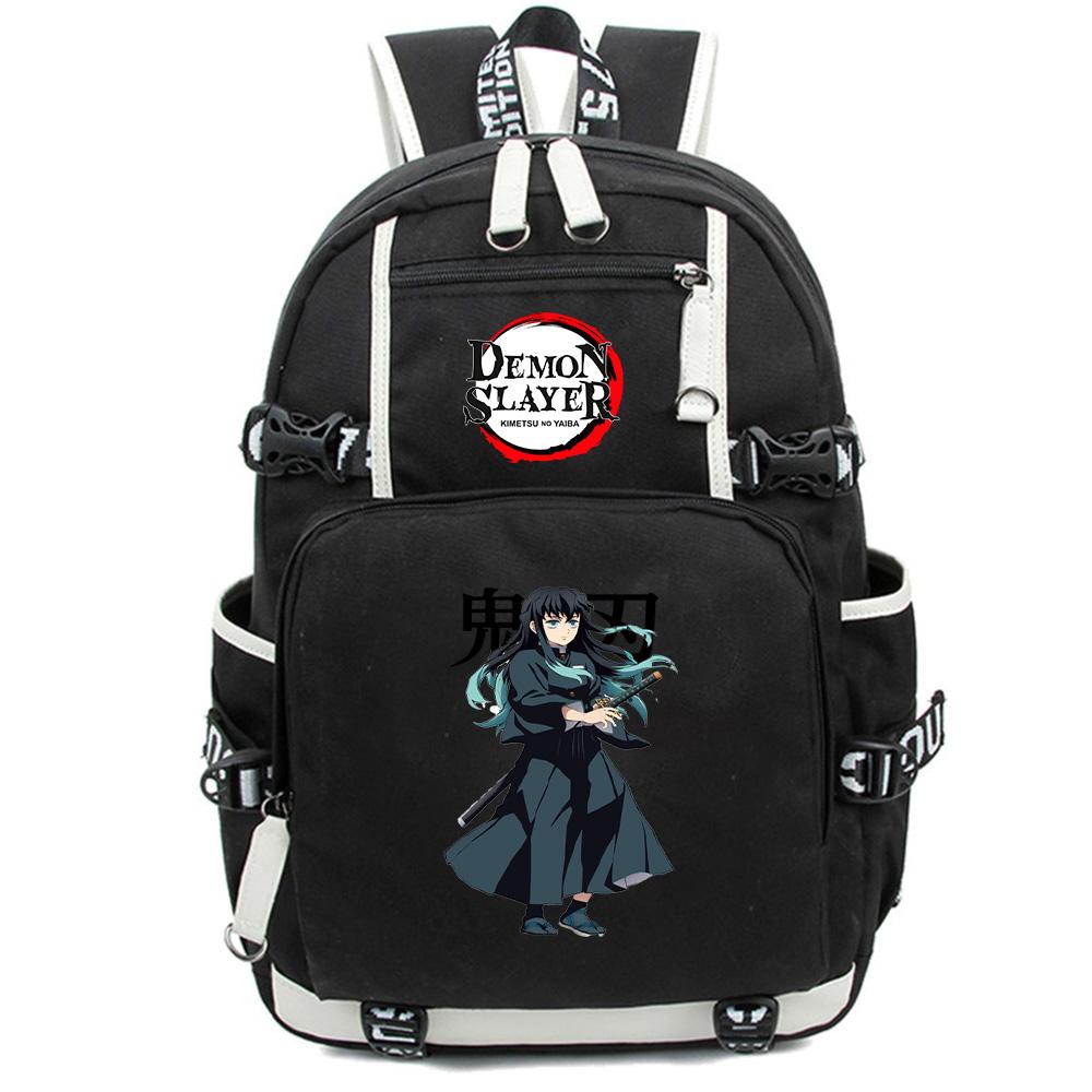 Anime Cartoon Demon Slayer Bedruckter Rucksack Große Kapazität Schultasche Laptop Unisex Studenten Schultasche Reise Outdoor Tasche