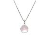 925 Silver Pink Chalcedony Pendant Necklace Korean Ins Style Summer 2023 Fashion Jewelry for Women