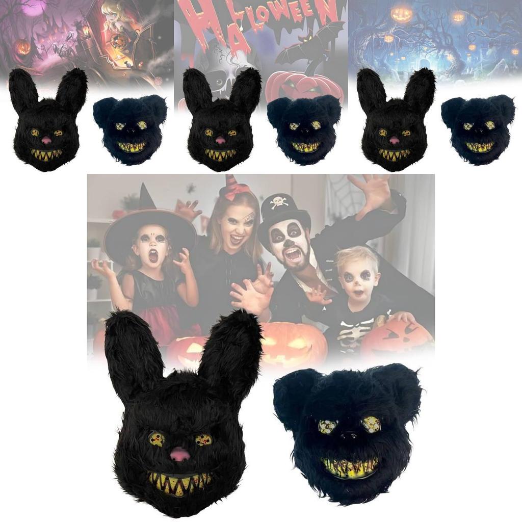 Urocza Maska Czarnego Niedźwiedzia Na Imprezę Halloweenową I Wielkanoc Stylowy Dodatek do Kostiumu
