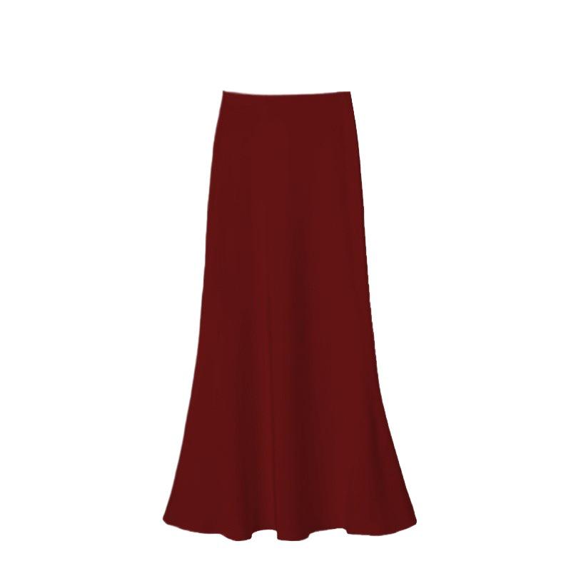 Spring/Summer Southeast Asia Slimming Satin Mermaid Skirt