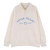2025 Autumn Waffle-Patterned Embroidered Oversized Polo Shirt for Women with Lapel