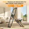QK-7906 Stair Stepper with Resistance Bands Adjustable Pedals & Handlebar LCD Displa, Compact Home Cardio Stepper Machine