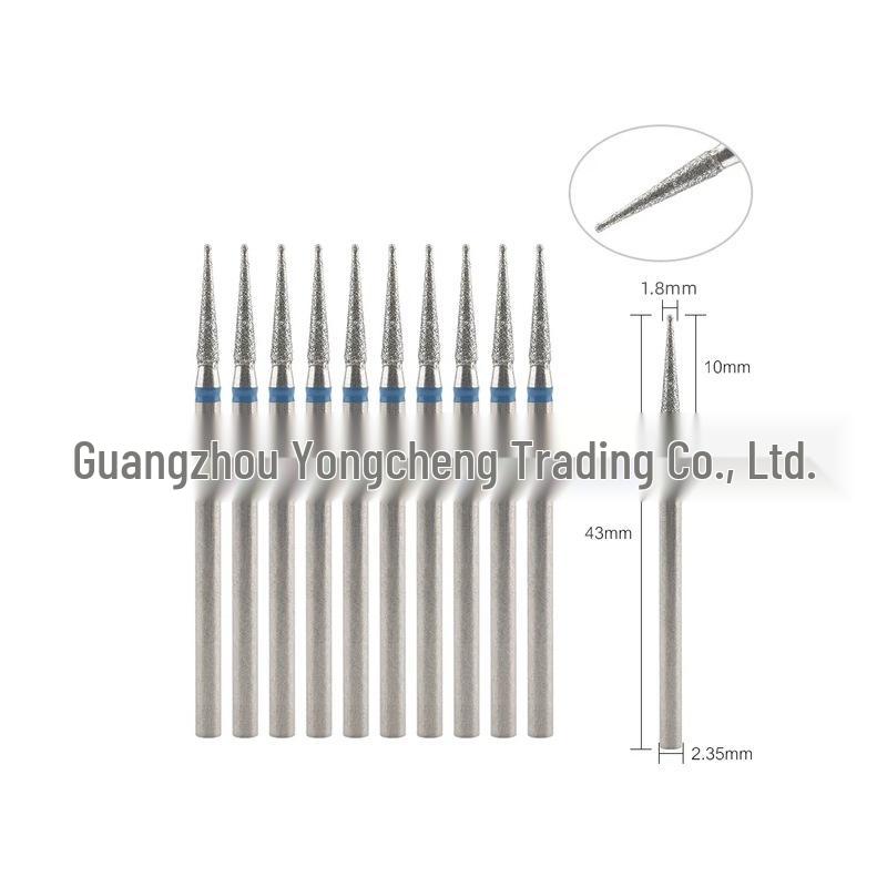 10-Piece Nail Art Diamond Drill Bits for Pre-Treatment and Grinding Dead Skin & Calluses