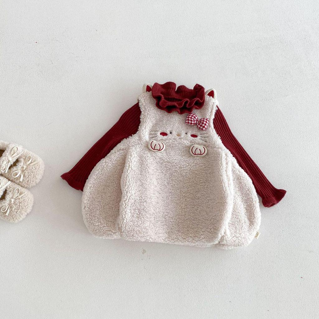 2025 Kids' Quilted Winter Dress - Trendy Girls' New Year Outfit