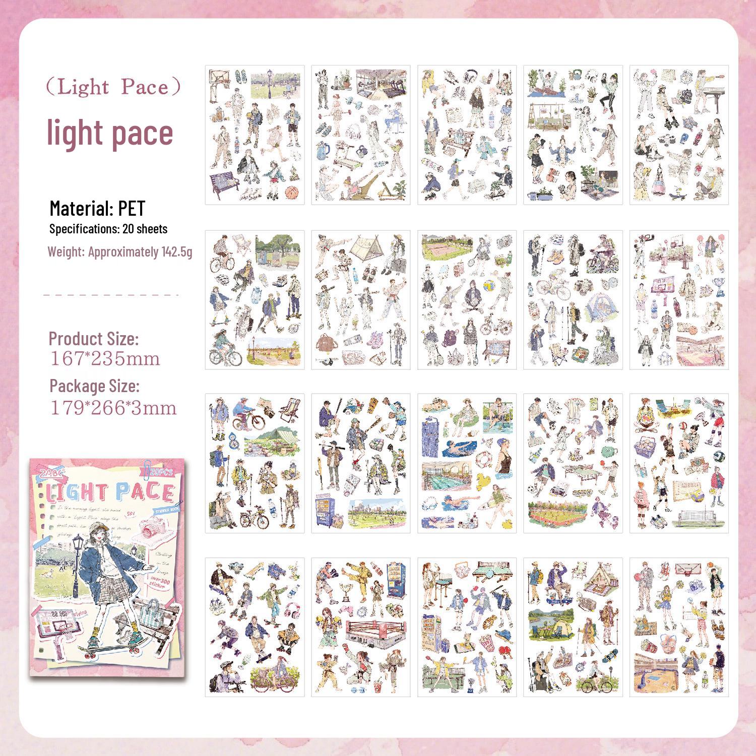 Cozy Life Record Large PET Die-cut Sticker & Life Planner DIY Set