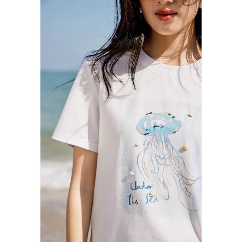 Women's Pastel Casual Set: T-shirt & A-line Skirt