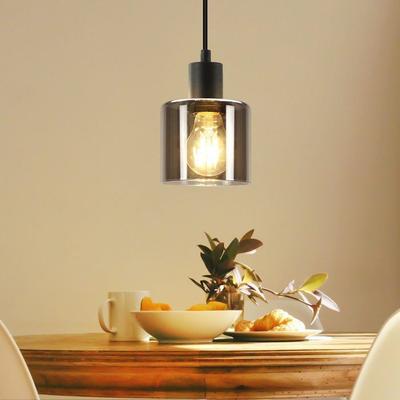 Pendant Lamp - NETTLIFE E27 1 Bulb Black Metal Adjustable 170 Cm
