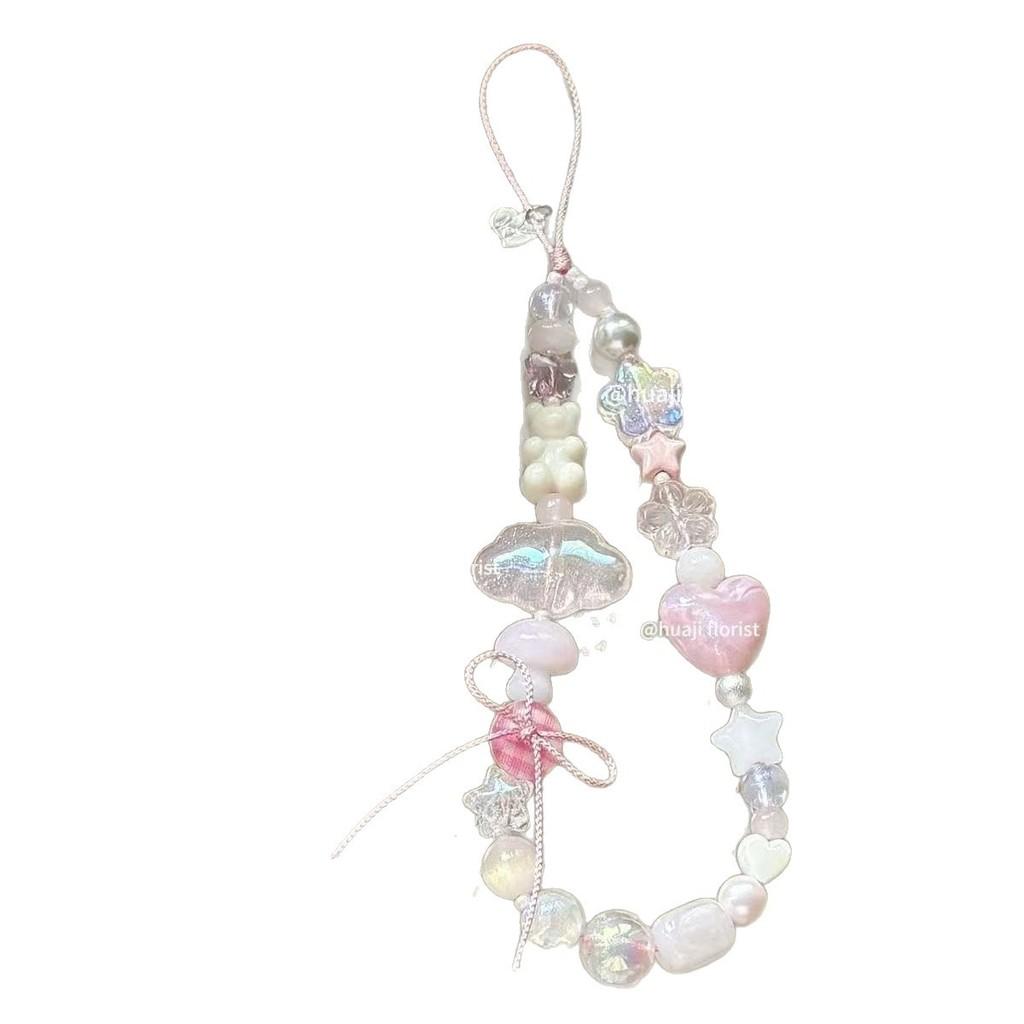 Girl Heart Cloud Phone Strap With Pvc Cord For Mobile Phone Decoration