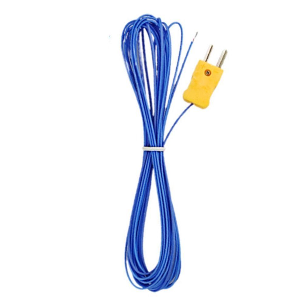 5pcs Blue K Type Thermocouple 2M Temperature Measuring Line  Oven and Furnace