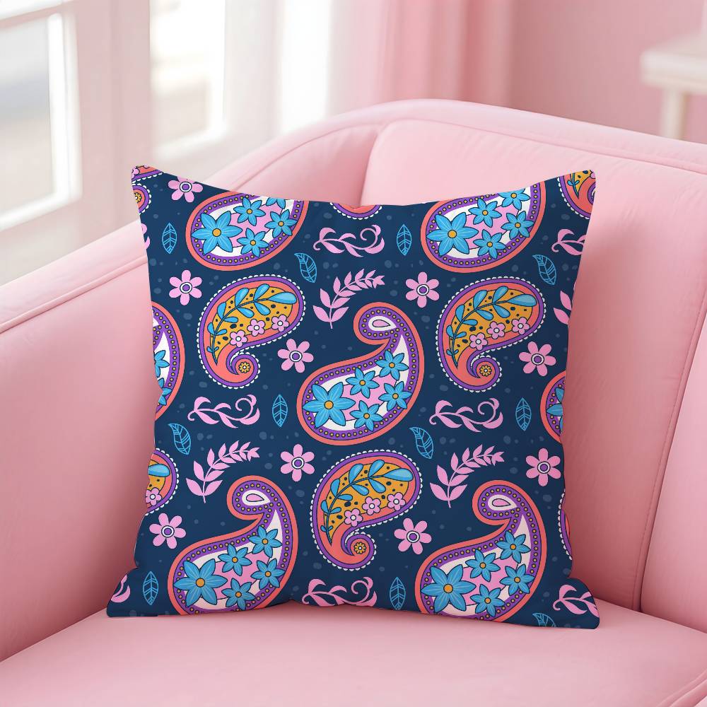 ART Paisley Bandana Pattern Pillow Case Pattern Printing Pillowcase Living Room Sofa Cushion Cover Bedroom Room Decor